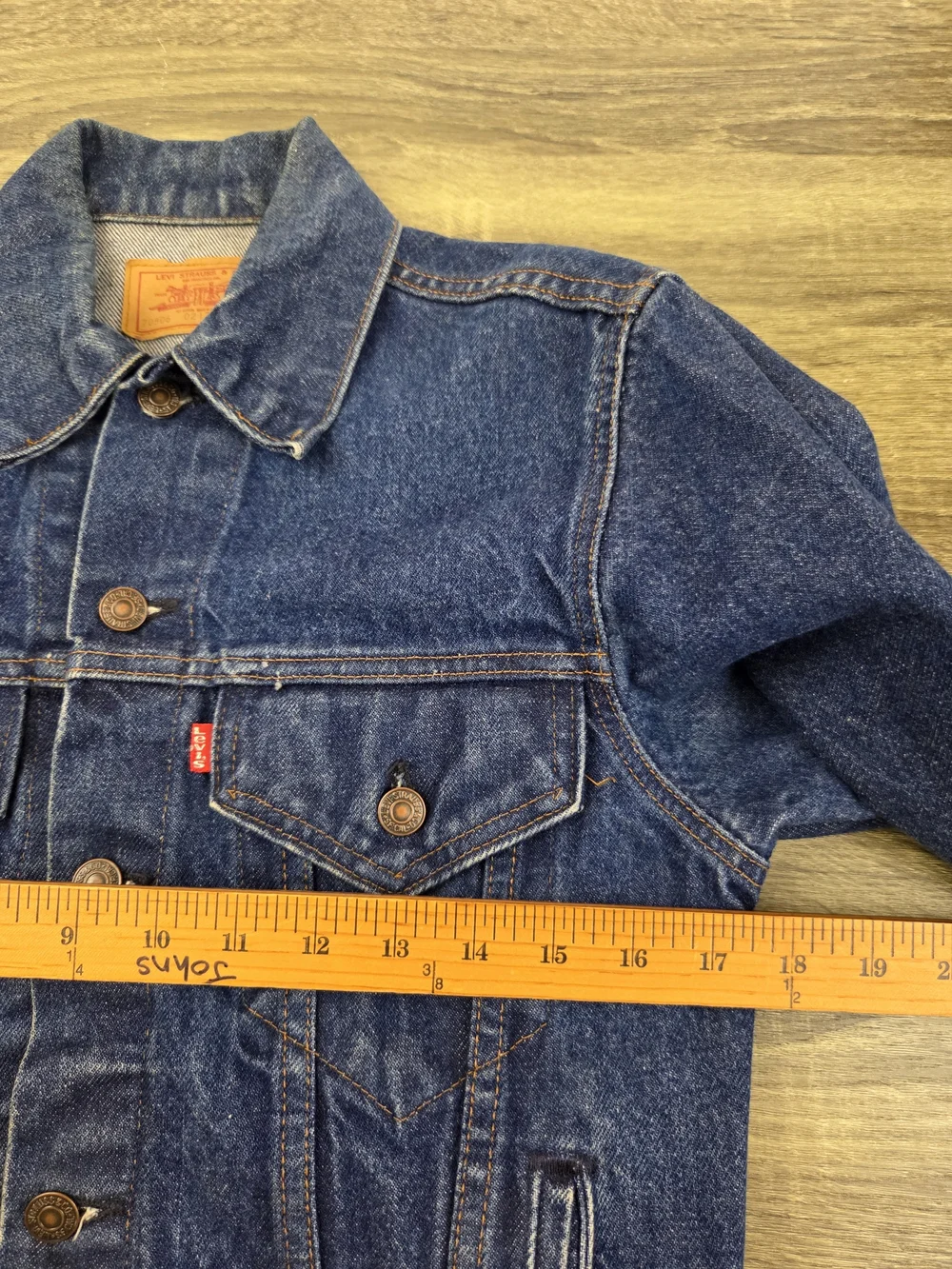 Vintage Levi's Type 3 Mens Size 36 Denim Trucker Jacket Blue 70506-0217 USA Made - Picture 8 of 9